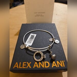 Alex and Ani Silver Just Engaged Bracelet